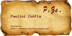 Paulini Zsófia névjegykártya