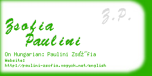 zsofia paulini business card